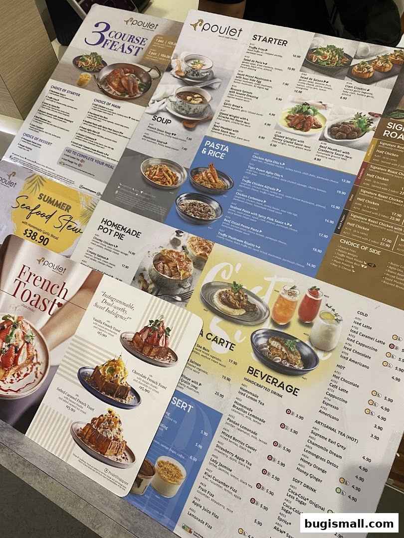 Explore Poulet's Delicious French Cuisine Menu