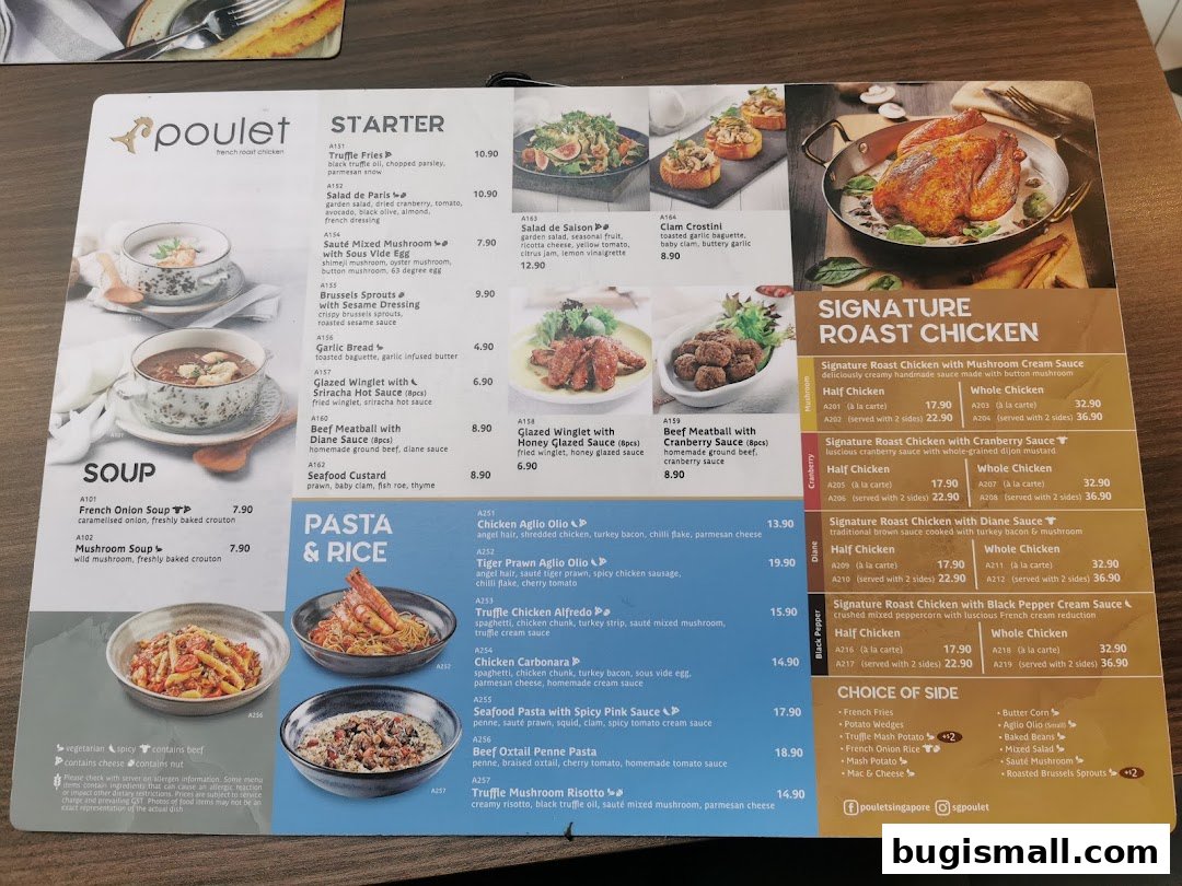 Poulet Menu: French Roast Chicken & More!