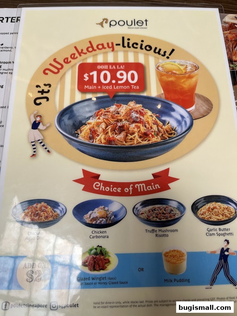 Poulet's Delicious Weekday Deals!