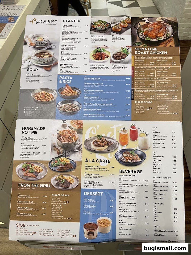 Poulet Menu: Delicious Roast Chicken & More!