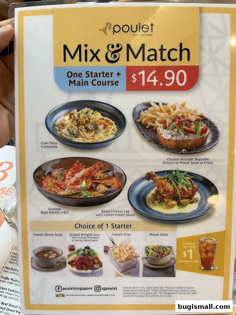 Poulet's Mix & Match: Delicious French Roast Chicken Deals!