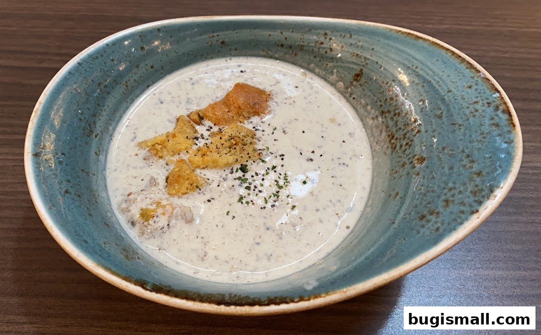 Savor Creamy Mushroom Soup at Poulet!