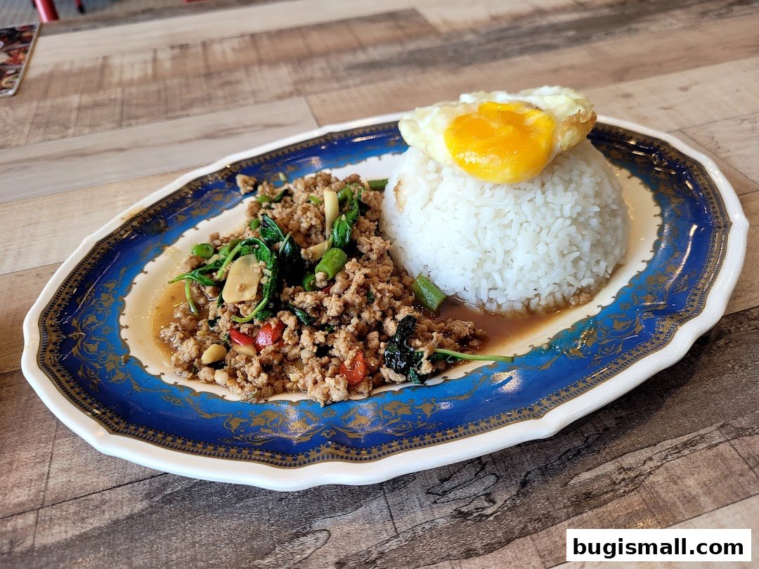 Authentic Thai Basil Stir-Fry with Fried Egg
