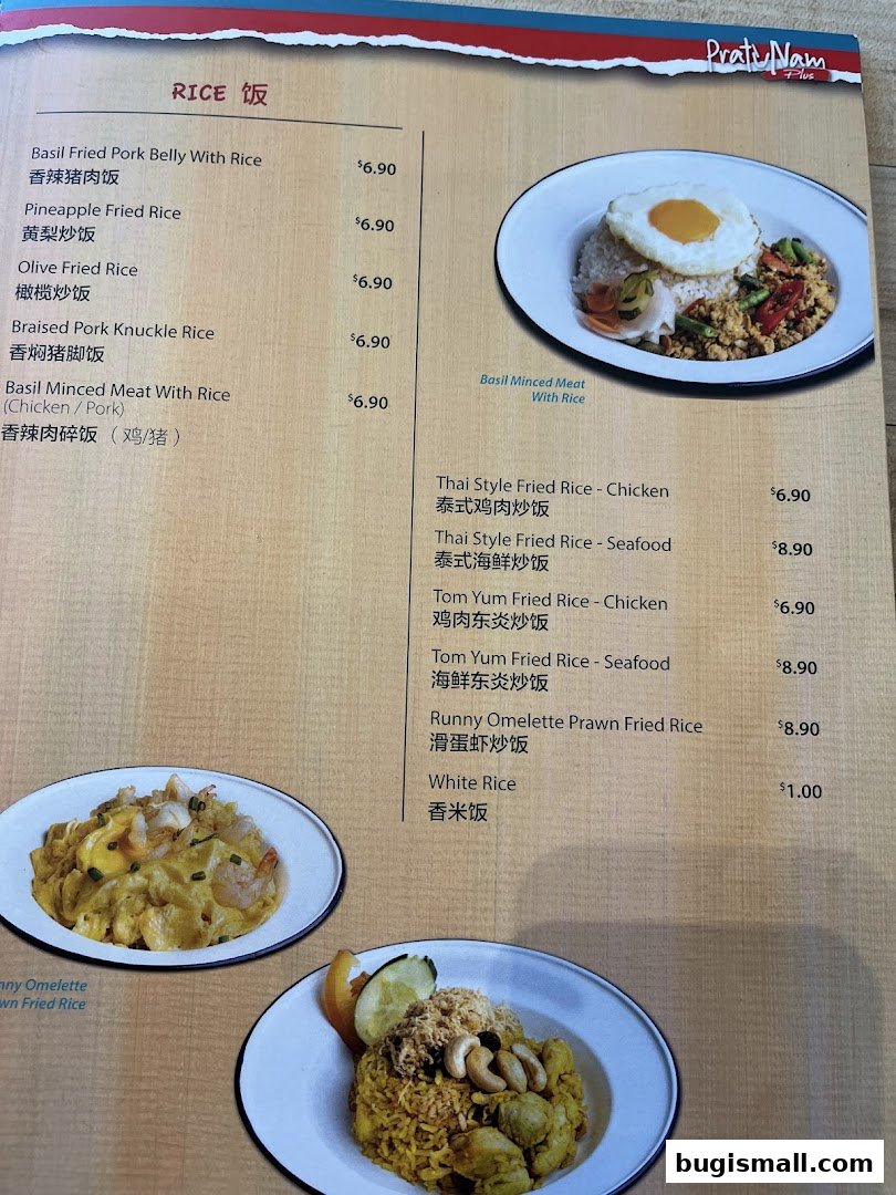 Delicious Thai Rice Dishes at Pratunam PLUS