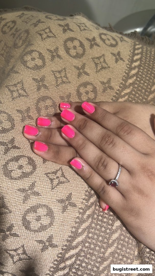 Vibrant Pink Nails by Sakura Nails