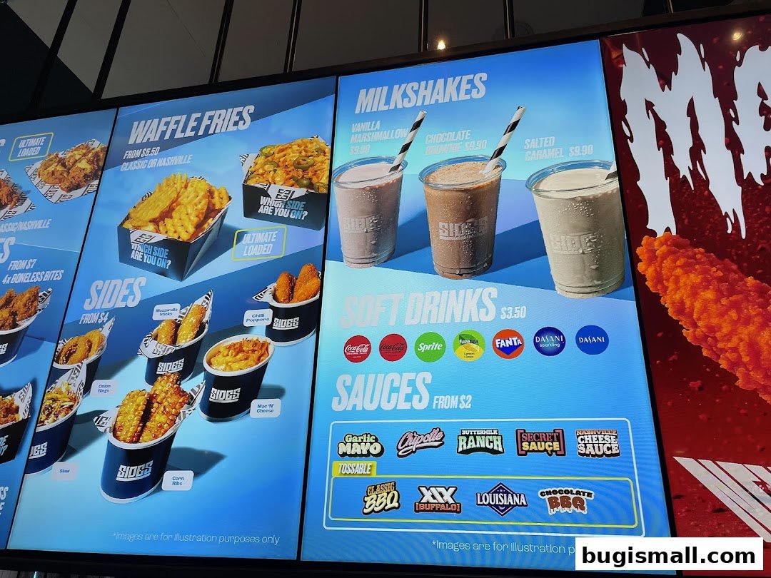 SIDES Menu: Delicious Fries, Shakes & Sauces!