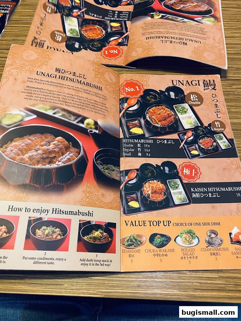 Una Una: Authentic Unagi Hitsumabushi Menu